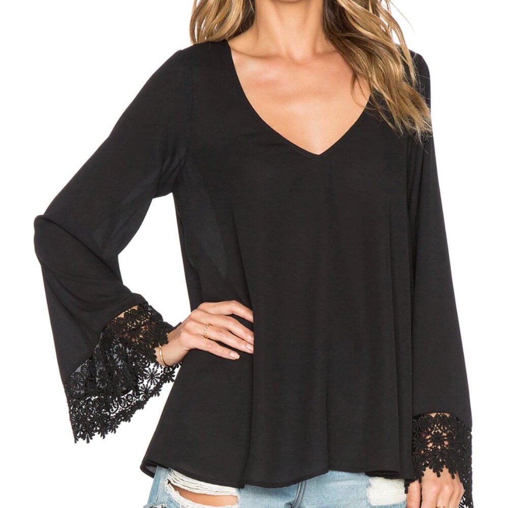Show Me Your Mumu Black Mal Top Size Medium